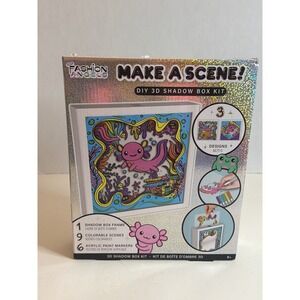 Fashion Angels Make A Scene DIY 3D Shadow Box Kit Axolotl Art Set New